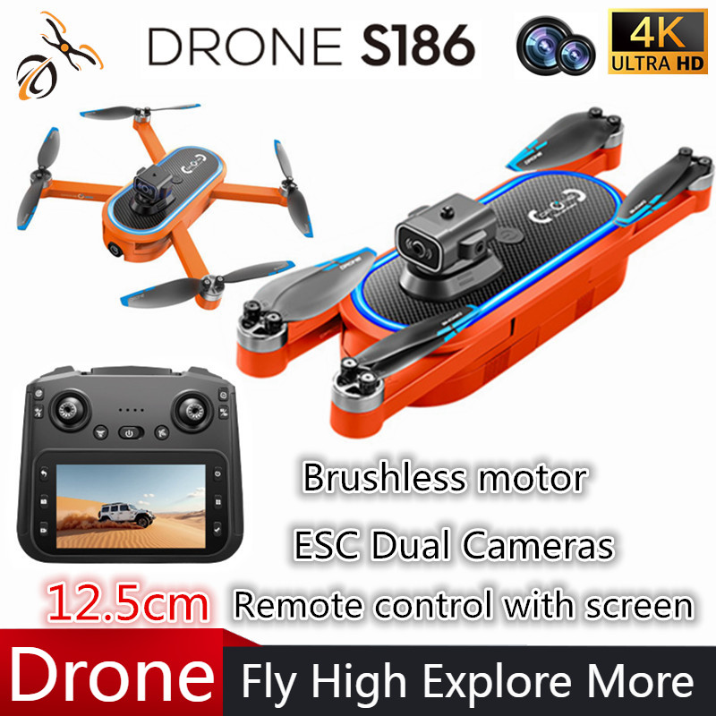 Drone Gimbal 2 Axis - 2025 s186 drone profissional 4k hd
