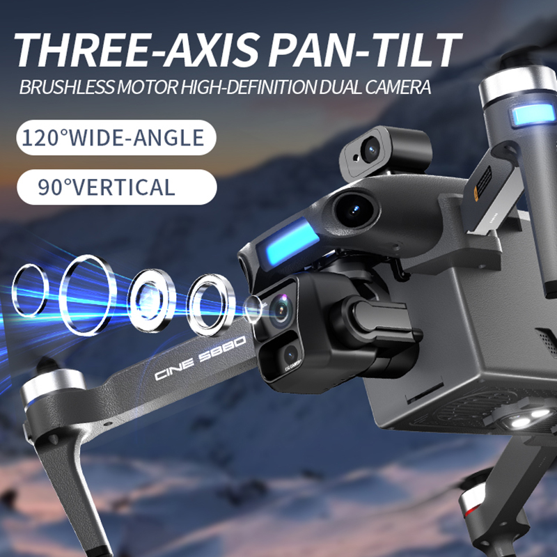 Novo Drone 8K com Câmera Dupla - Drone Gimbal Mount avaliação e preço